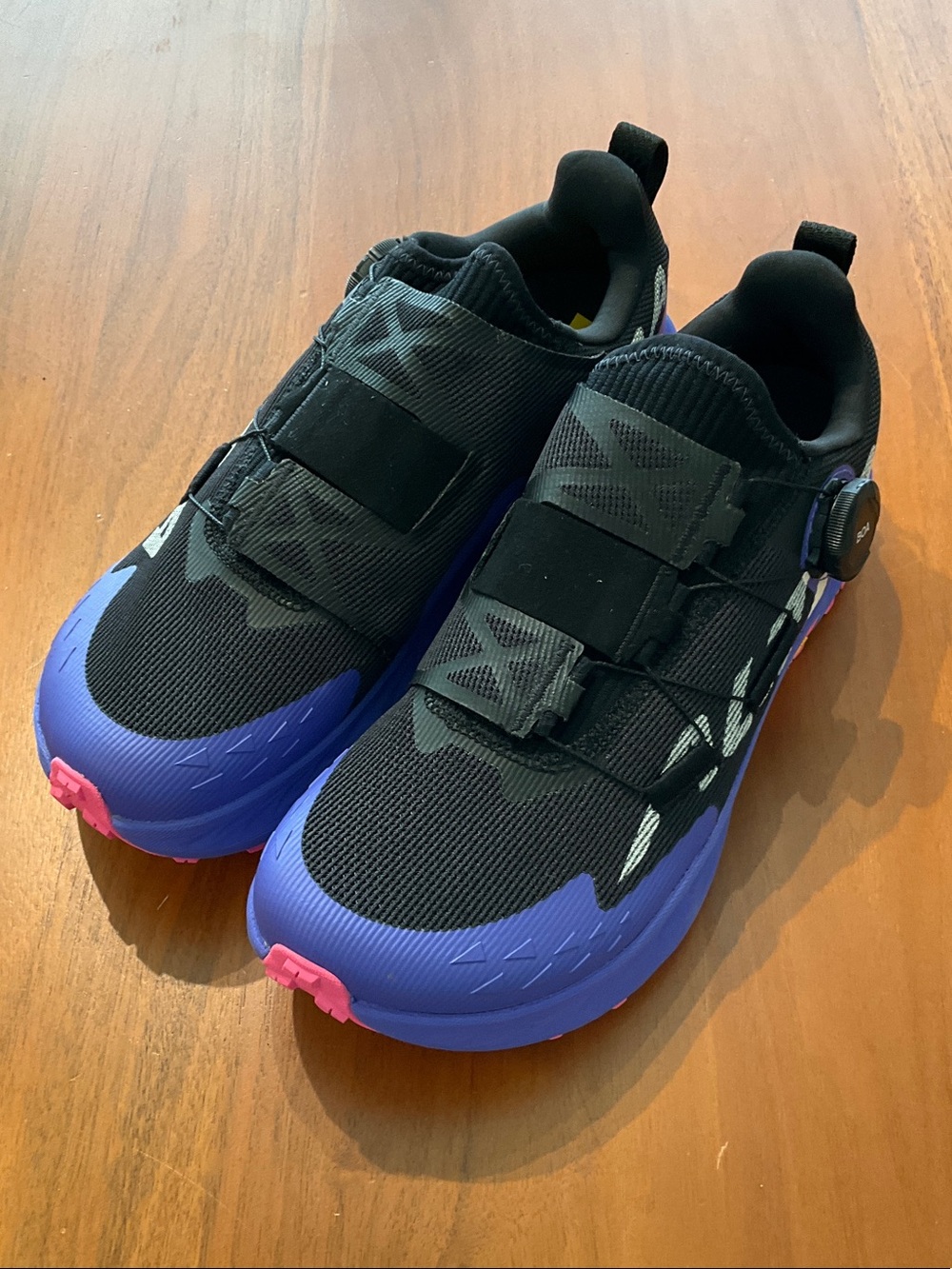 Timp Boa Altra Black and Purple Athletic Shoes with Pink Accents sample